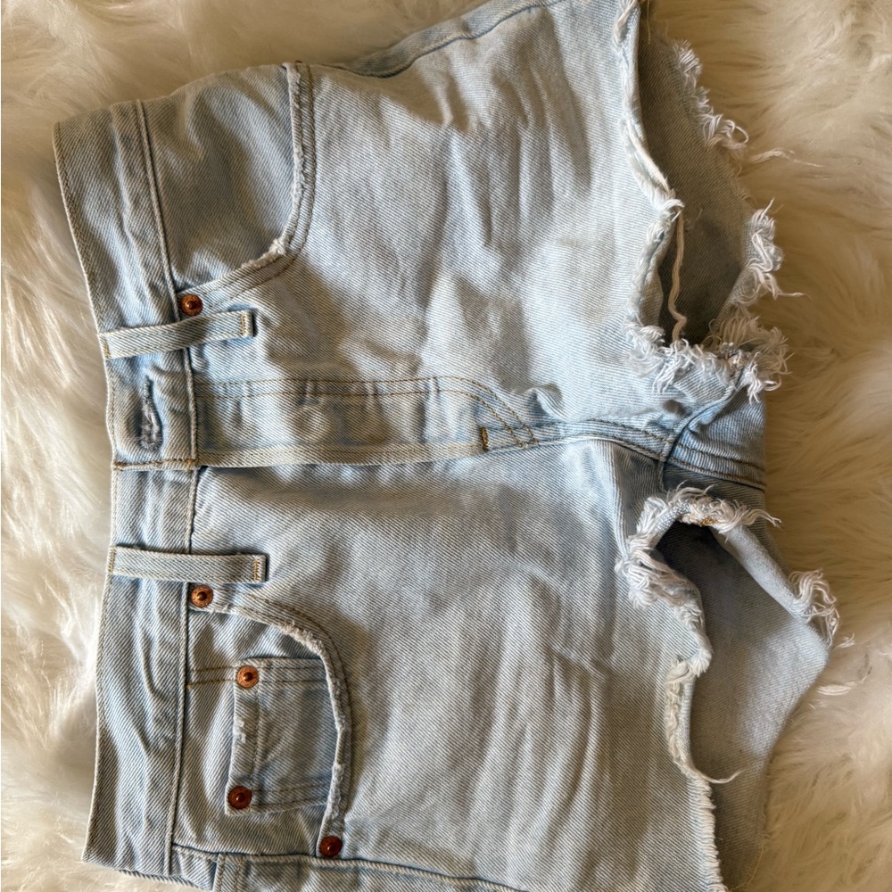 Levi's 501 Blue Light Wash Denim Shorts